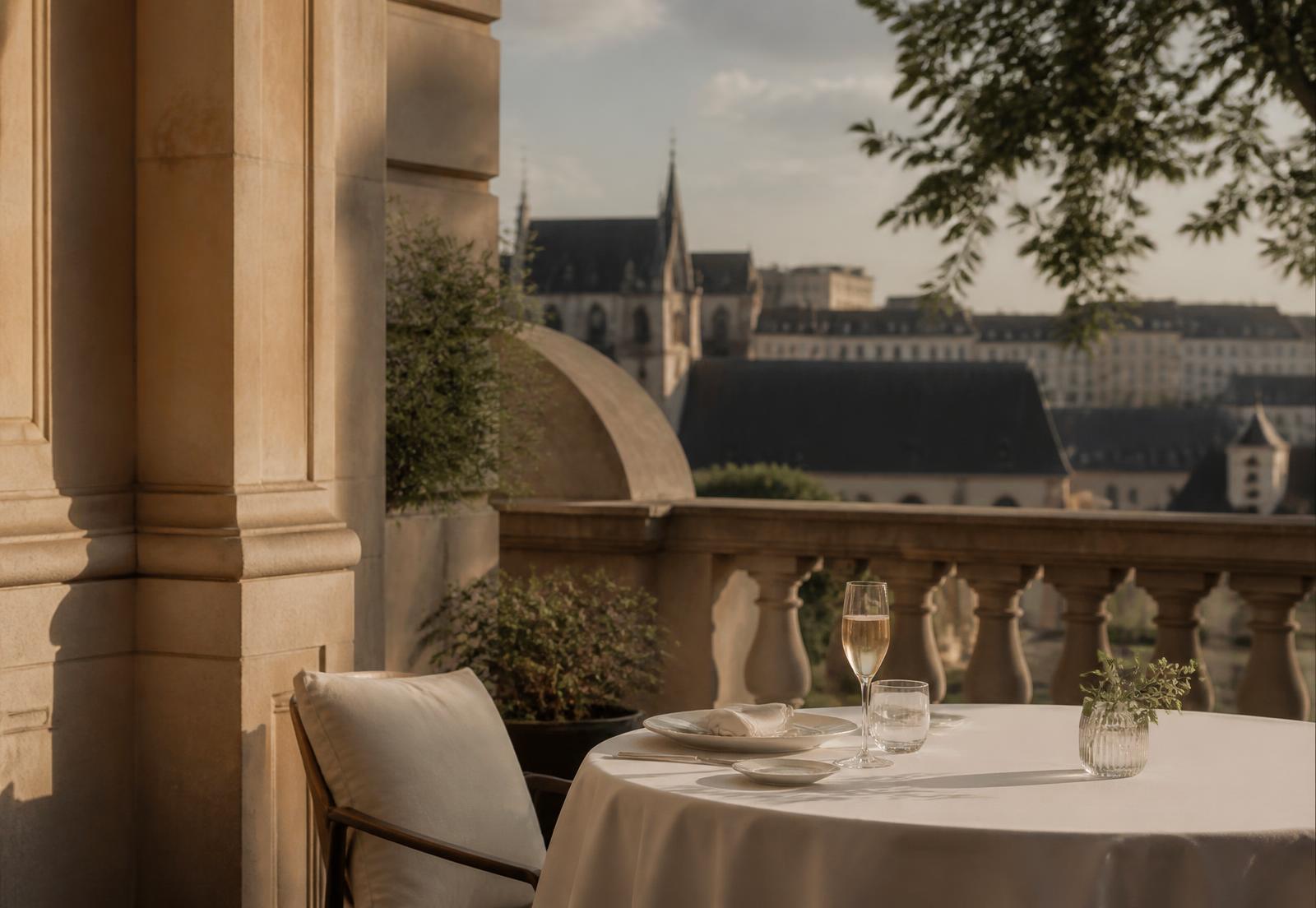 A private terrace above the old town of Luxembourg